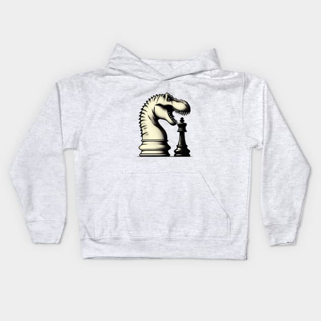 Dinosaur Chess Kids Hoodie by Shawn's Domain